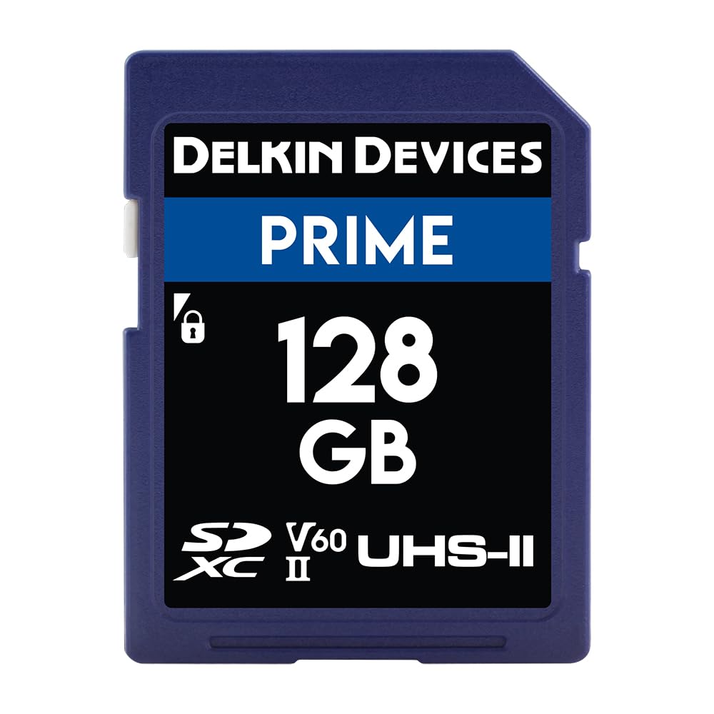 Delkin 128GB PRIME 1900X SDXC UHS-II (U3/V60) SDカード DDSDB1900128 (最大読込 280MB/s 最大書込 150MB/s)